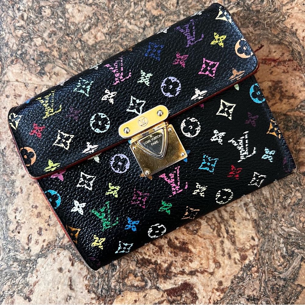 Louis Vuitton Koala Murakami Black Multicolor Wallet